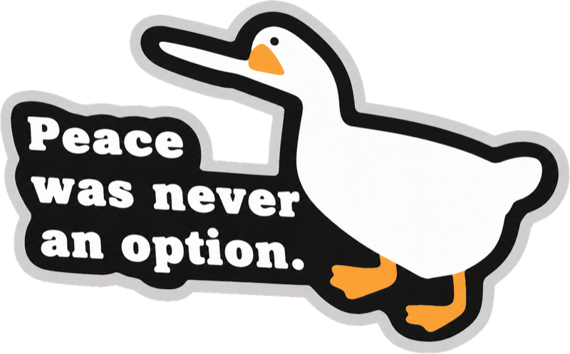 Peace · was never · an option.