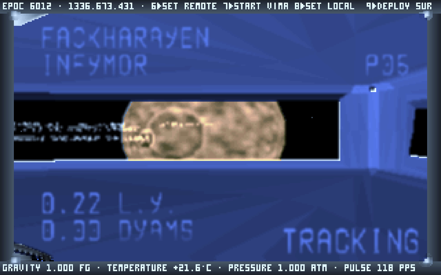 Infymor visible through the Stardrifter window during local approach