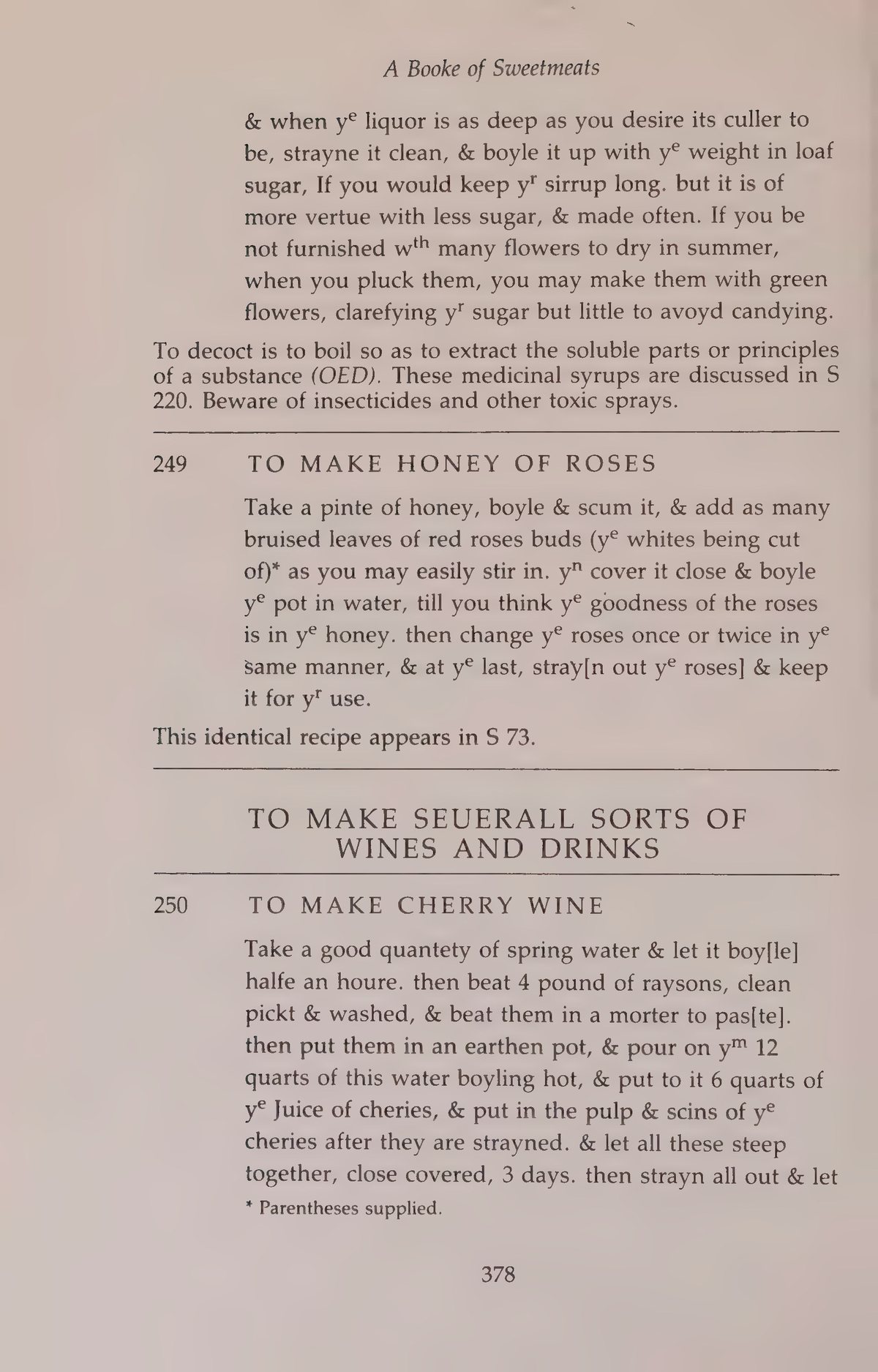Printed page 378 containing Cherry Wine