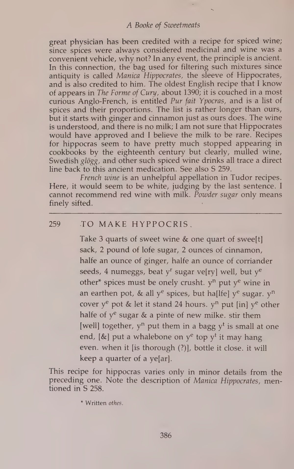 Printed page 386 containing Hyppocris