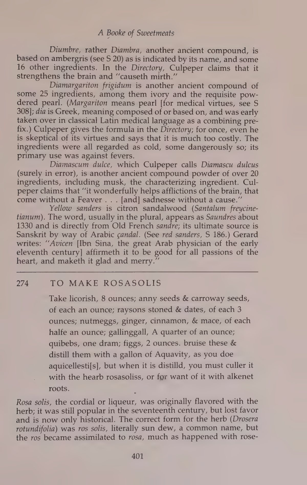 Printed page 401 containing Rosasolis
